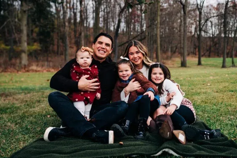 Sean Kurtz of Michigan Rose Construction with his family