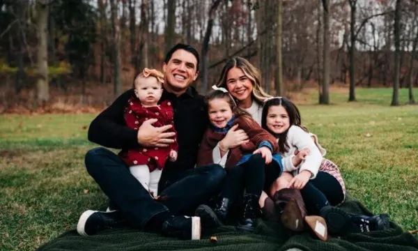 Sean Kurtz of Michigan Rose Construction with his family